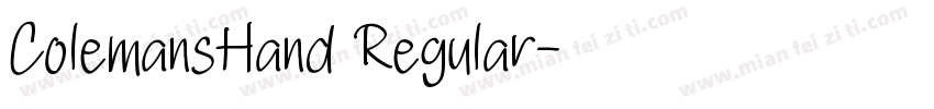ColemansHand Regular字体转换